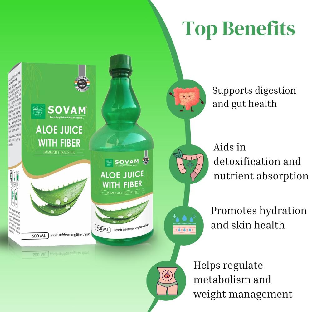 Aloe Juice with Fiber 500ml Ayurvedic Tonic