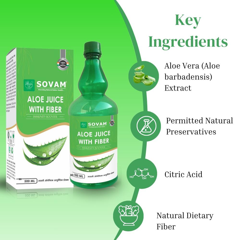 Aloe Juice with Fiber 500ml Ayurvedic Tonic