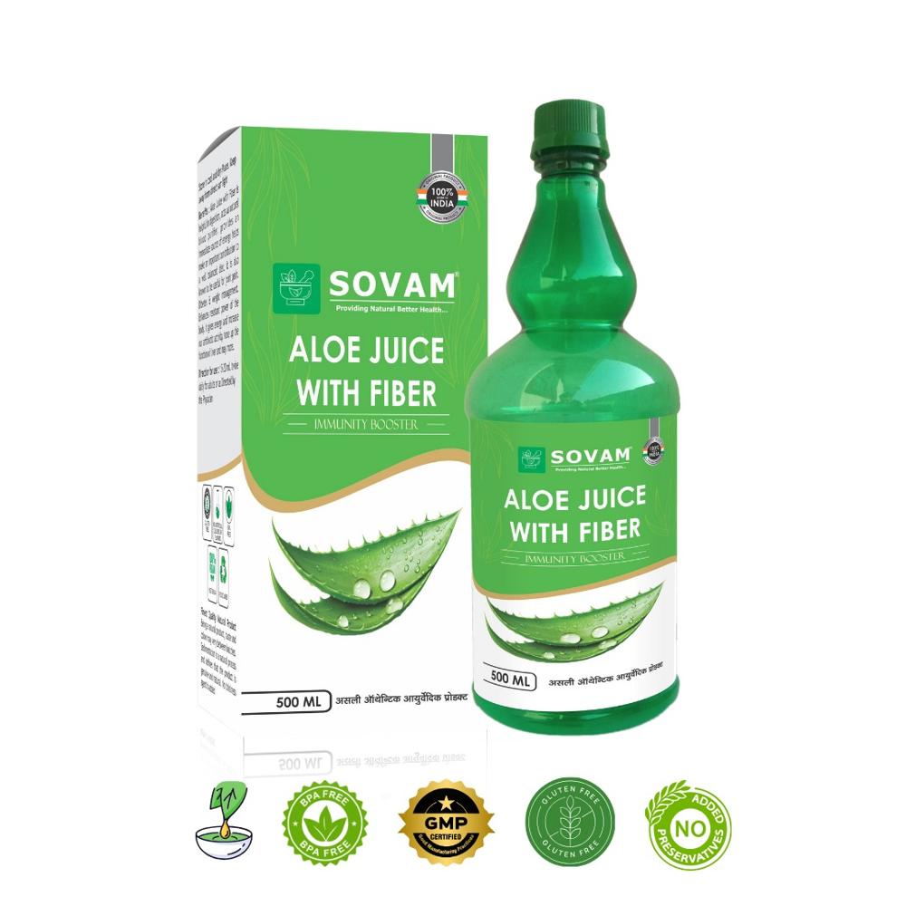 Aloe Juice with Fiber 500ml Ayurvedic Tonic