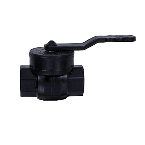 Single Piece Ball Valve M.S. Handle (Black)