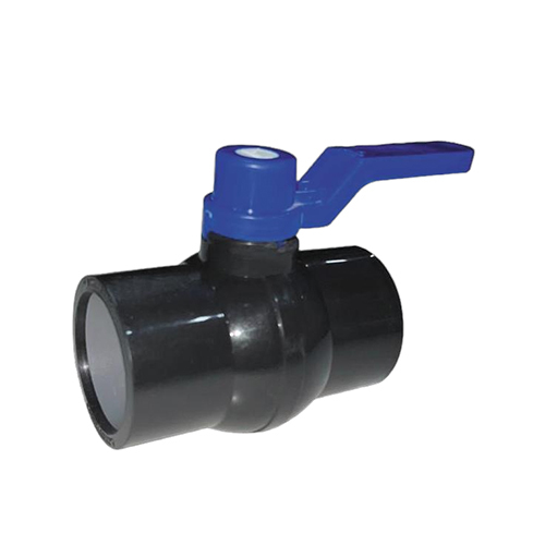 Solid Ball Valve Long Handle Black