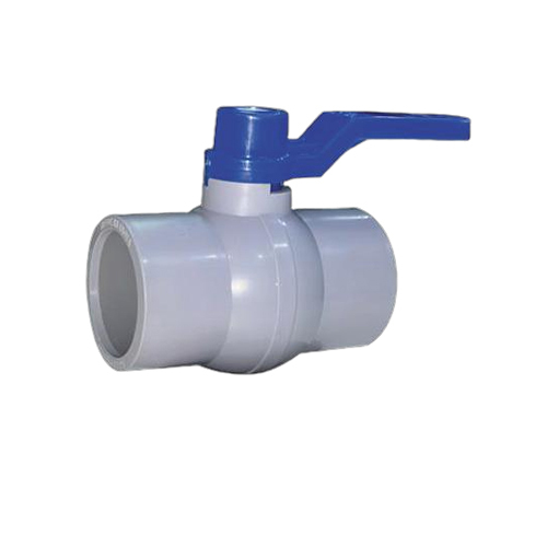 Solid Ball Valve Long Handle Grey