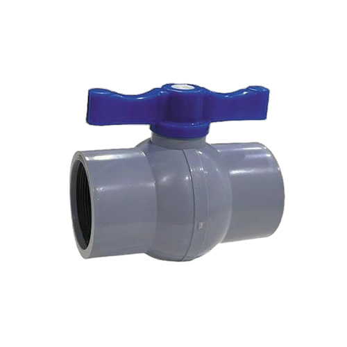 Solid Ball Valve Short Handle Gray