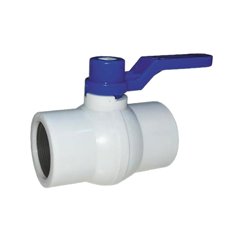 Solid Ball Valve Long Handle White