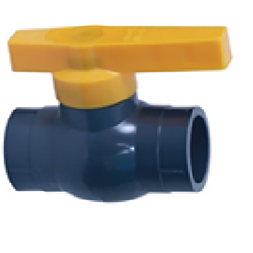 RPVC Solid Ball Valve Plain Long Handle(Gray)