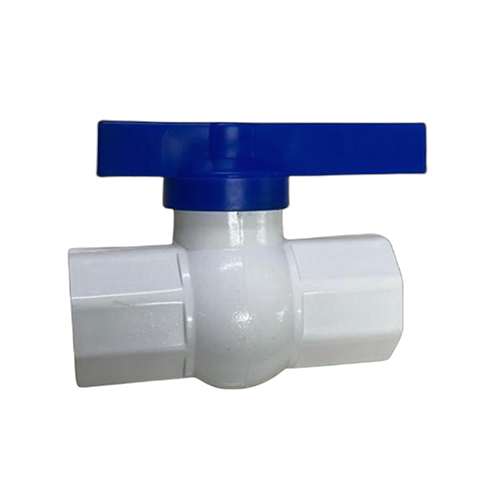UPVC Solid Ball Valve Plain Long Handle New White