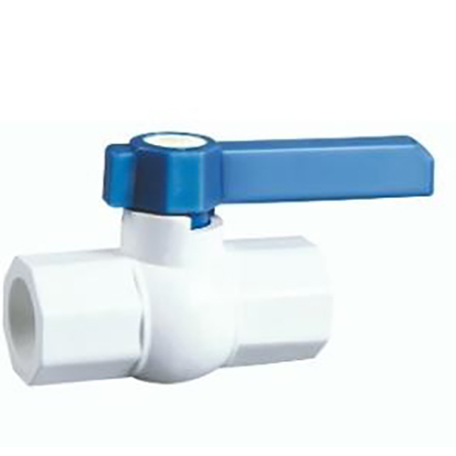 UPVC Solid Ball Valve Plain Long Handle (White)
