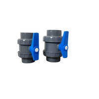 Rigid PVC (RPVC) Double Union Ball Valve Plain (Premium)