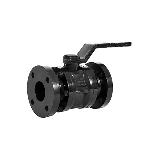 PP Flange End Ball Valve With Tef-lon (Black)