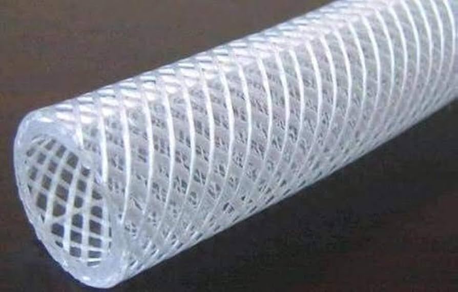 Transparent Silicone Platinum Braided Hose - Color: White