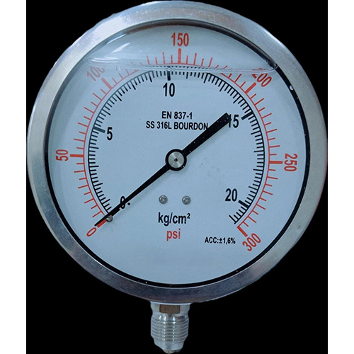 Industrial Pressure Gauge - Color: Silver