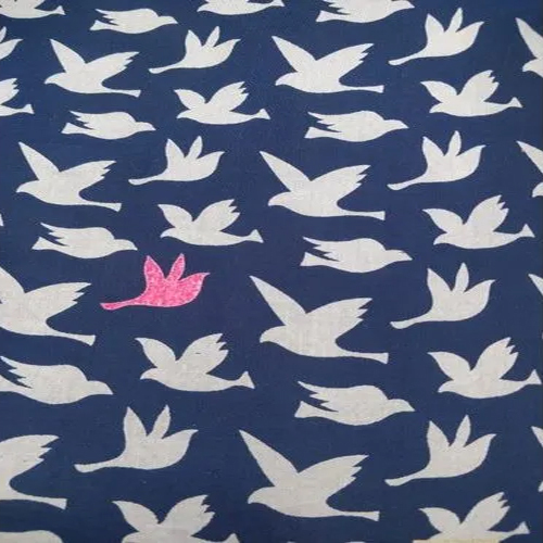 Bird Printed Shirting Fabric