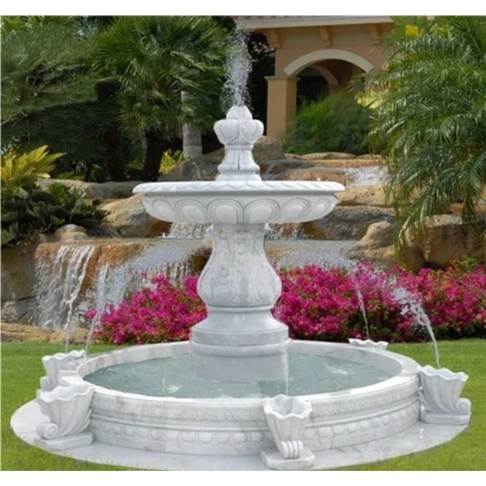 gorgeous outdoor marble fountain