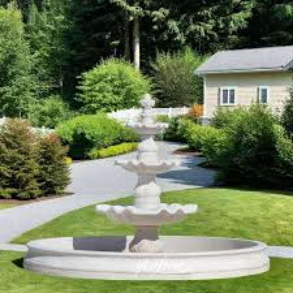 gorgeous outdoor marble fountain