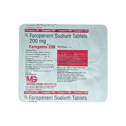 200Mg Faropenem Tablets - Drug Type: General Medicines