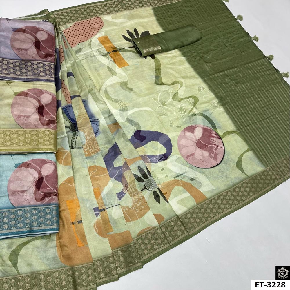 Abstract Floral Saree