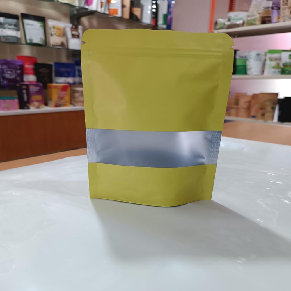 Standup Zip Up Pouch - Color: White