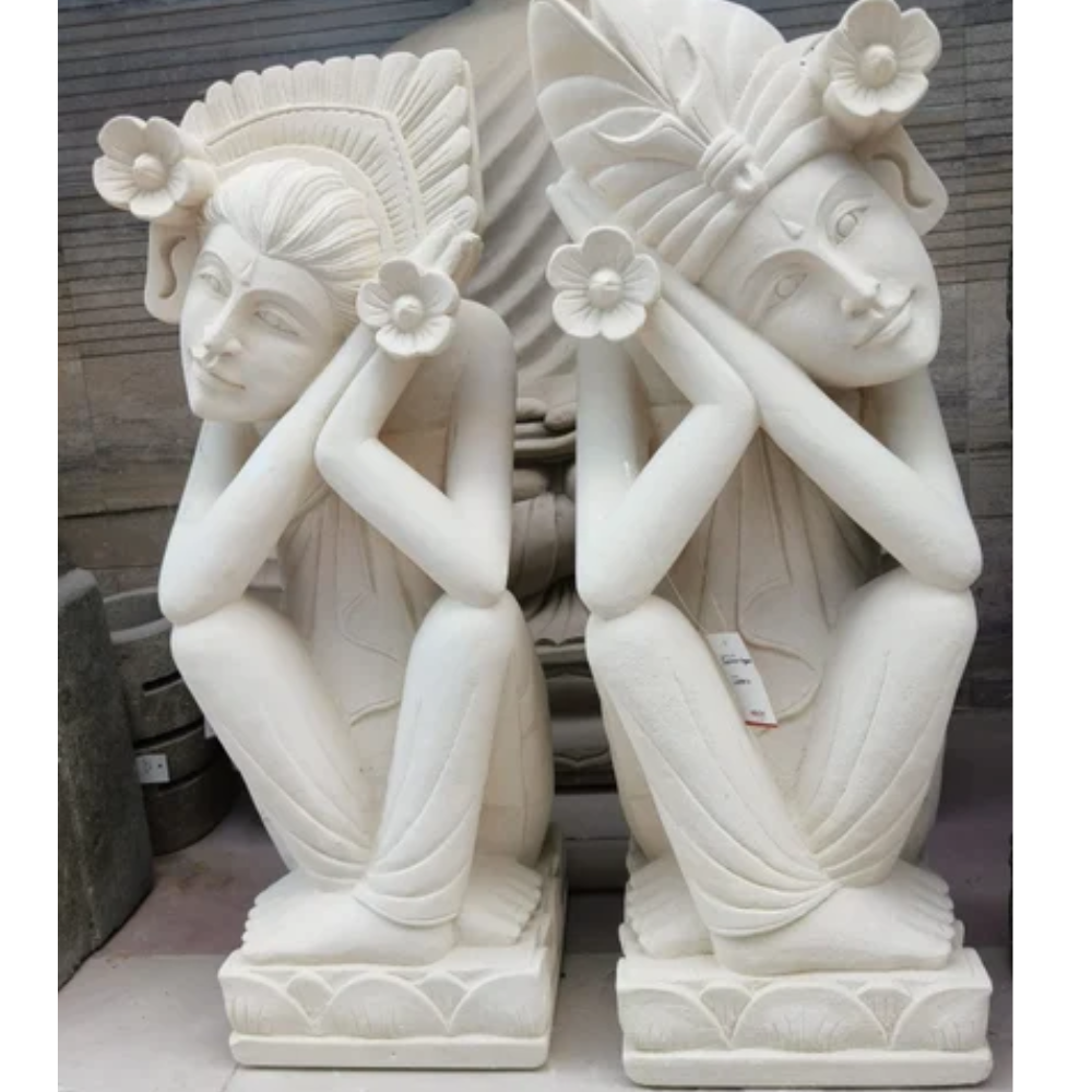 Sandstone Stylish Statue - Color: White
