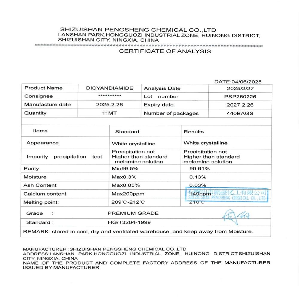Dicyandiamide Powder