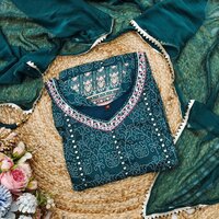 heavy embroidery kurti set