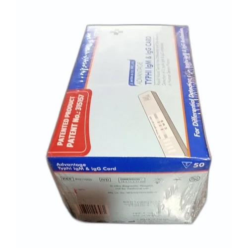J Mitra Advantage Typhi Igm And Igg Card Test Kit - Feature: Disposable