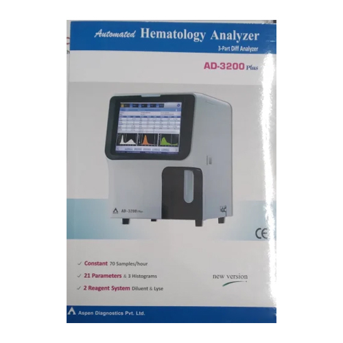 Aspen Ad-3200 Plus 3 Part Hematology Analyzer - Accuracy: 99 %
