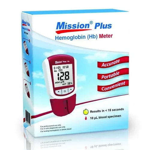 Mission Plus Hb Hemoglobin Meter - Accuracy: 99 %