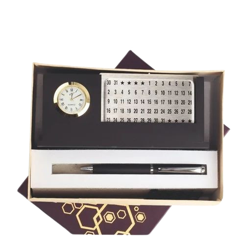 Perpetual Calendar Gift Set - Color: Brown