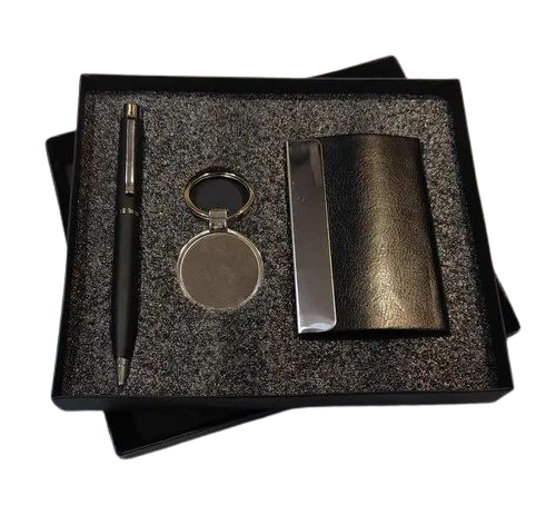 Gift Set Metal Pen, Keychain And Metal Card Holder