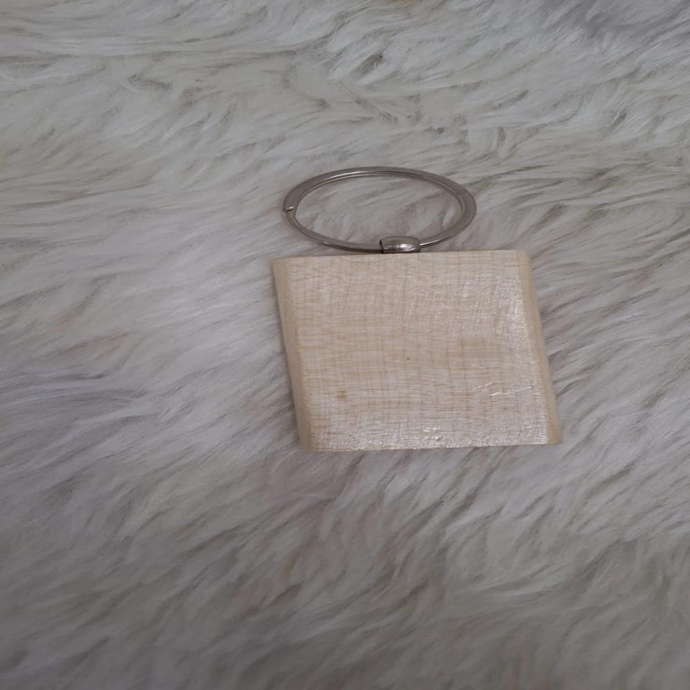 Customized Wooden Keychain - Color: Brown