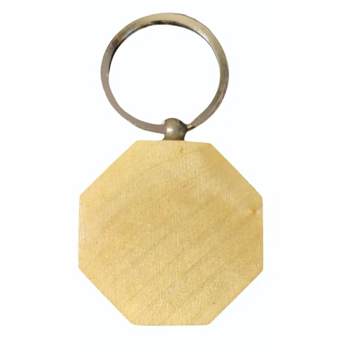 Handmade Wooden Keyrings - Color: Brown