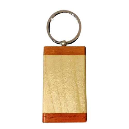 Wooden Engraved Keychains - Color: Brown
