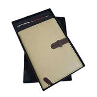 Corporate Diary And Pen Set - Pu Leather & Metal, Various Sizes, Brown | High Quality Material, Plain Finish, Ideal For Corporate Gifting