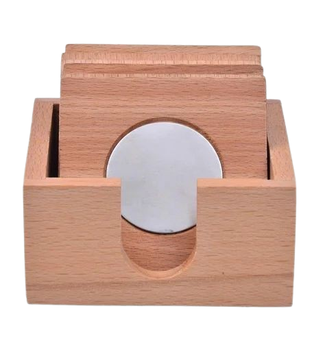 Wooden Tea Coaster - Color: Brown