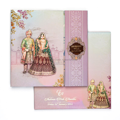 F-8787 Hindu Traditional Theme Cards - Color: Multicolor