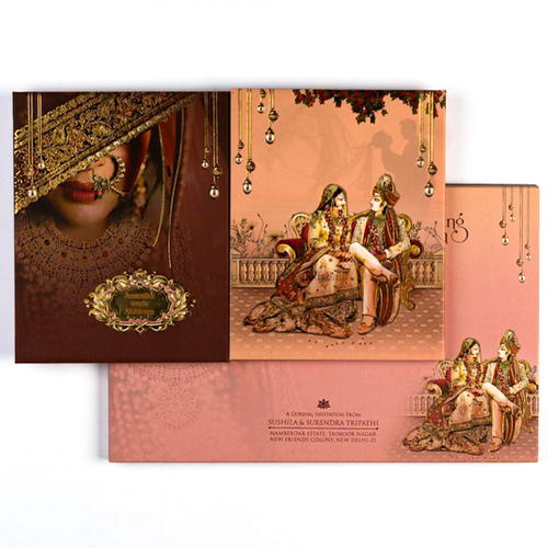 Fc-13006 Bride And Groom Theme Cards - Color: Multicolor