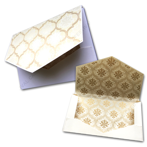 Fc-03 Damask Theme Cards - Color: White