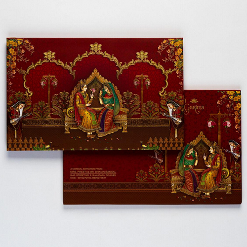 Bride And Groom Theme Cards