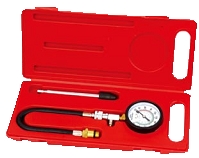 Unique Compression Tester Kit - Heavy Duty Aluminium Construction , Accurate Gauging Instrument With 2-1/2" Gauge And 13" Rubber Hose