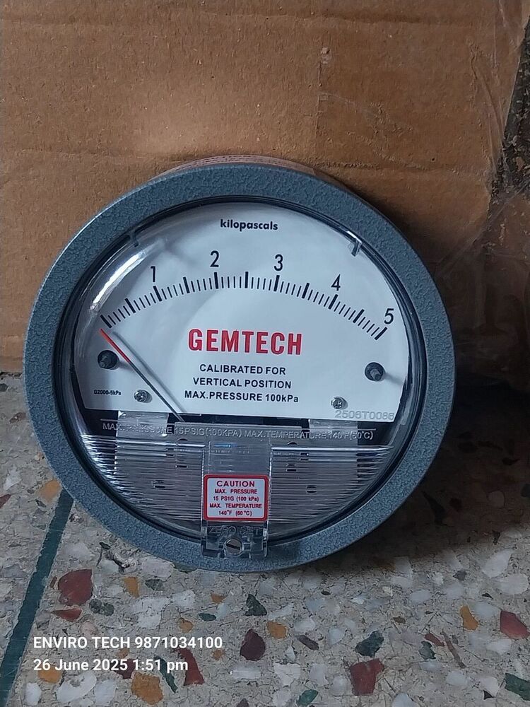 GEMTECH Differential Pressure Gauge In Pudukkottai Tamil Nadu