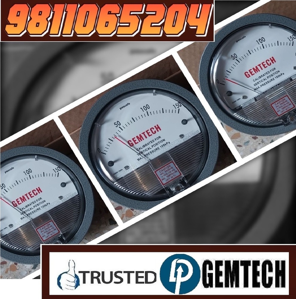 Popular Cities - GEMTECH Differential Pressure Gauge - Wholesalers Near Ghaziabad (UP)