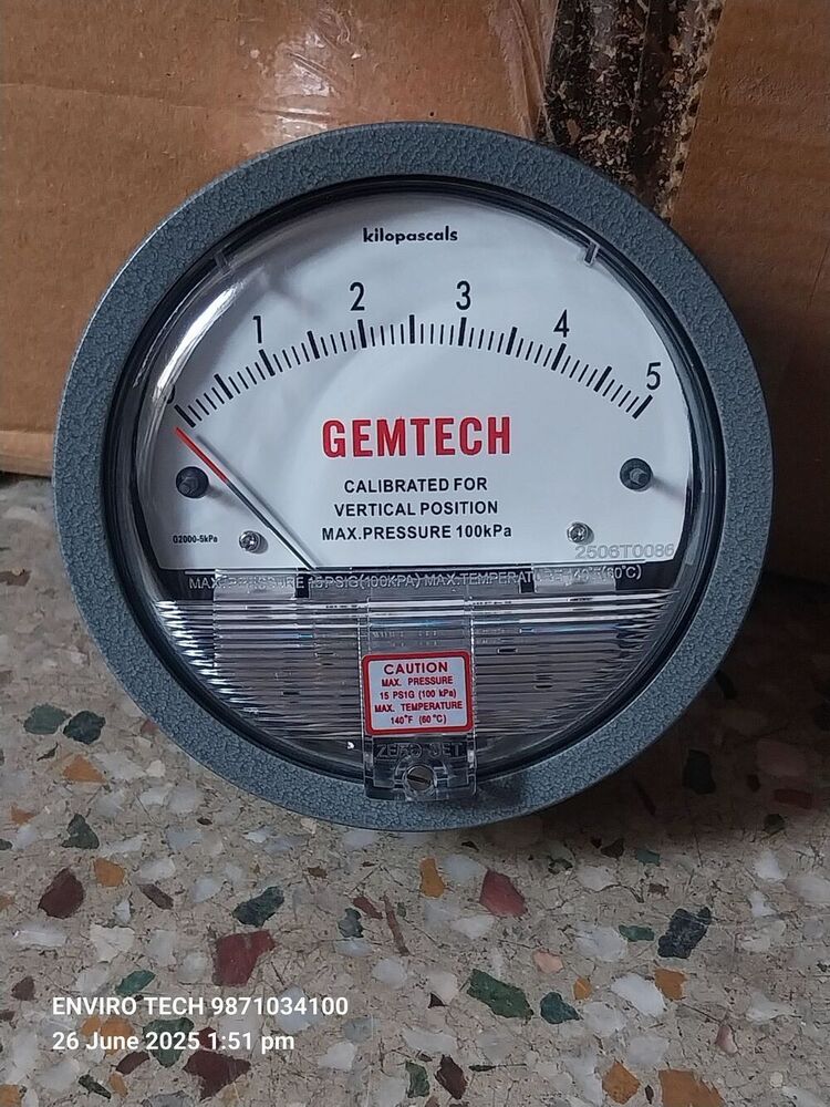 GEMTECH Differential Pressure Gauge Near Jaunpur Uttar Pradesh