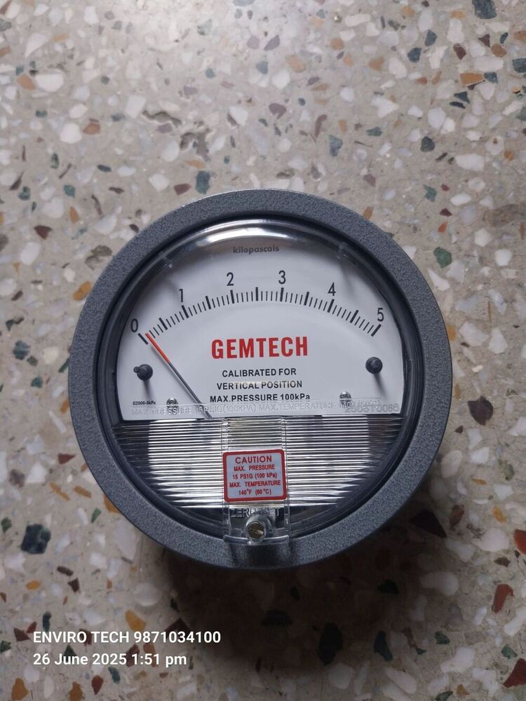 GEMTECH Differential Pressure Gauge Near Jaunpur Uttar Pradesh