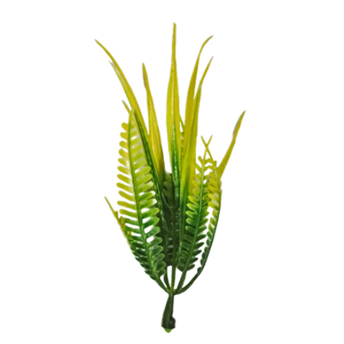 Jaali Ghaas Dark Green Yellow Artificial Plastic Plant Fillers