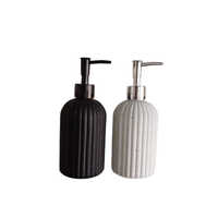 400ml Handwash Dispencer Glass Bottle - Color: White And Black