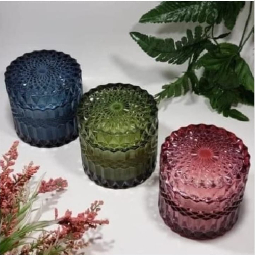 250ml Candy Glass Jar With Glass Lid