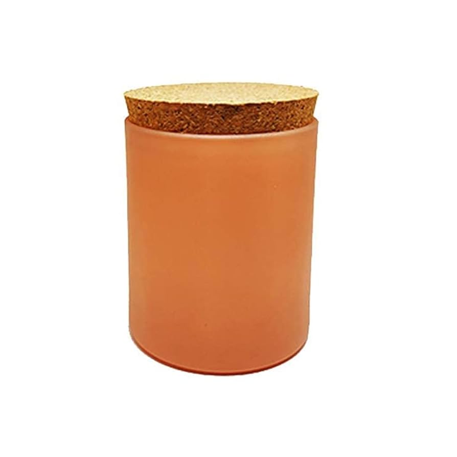 100Ml Colourful Candle Jar With Wooden Cork - Color: Red