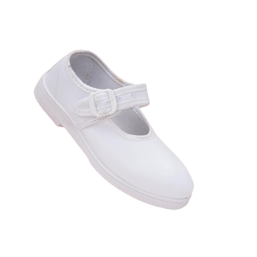 White Color School Shoes For Girls