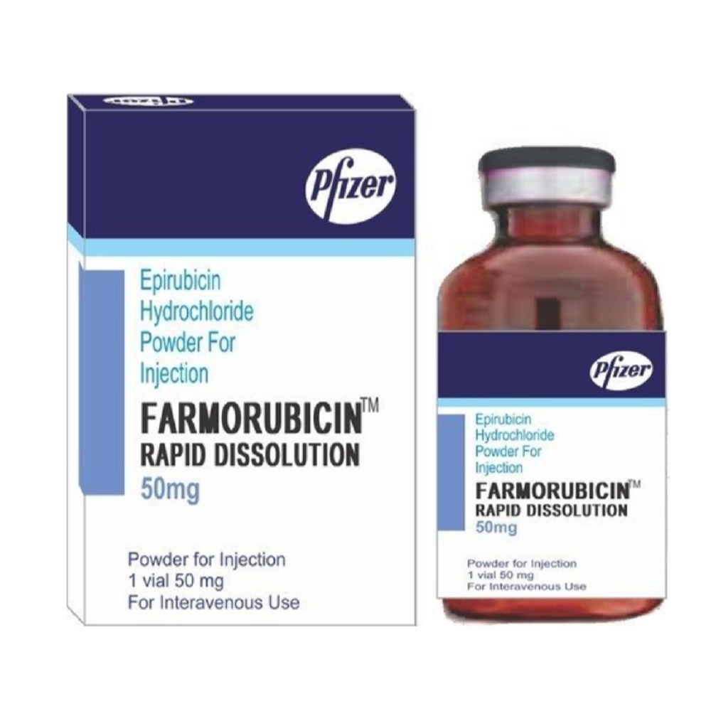 Farmorubicin Rapid Dissolution Epirubicin Hydrochloride 50Mg Injection - Origin: India