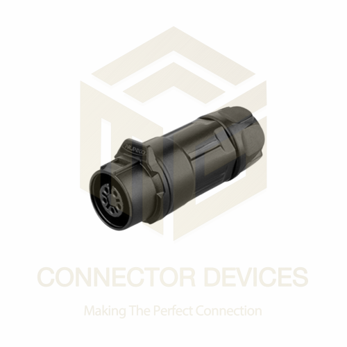 LP12 125V 5A 5Pin Female Plug IP67 Inline Waterproof Power Connector Plastic Shell Solder Terminal